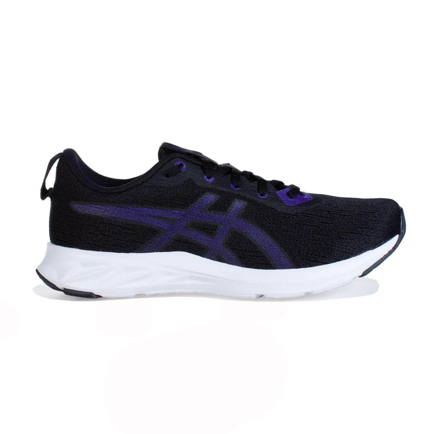 Tenis asics feminino preto best sale e azul